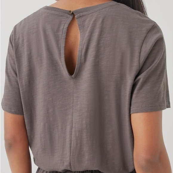 Pact Organic Cotton Relaxed Slub House Short Sleeve Jumpsuit Dark Teal XS - Picture 12 of 12